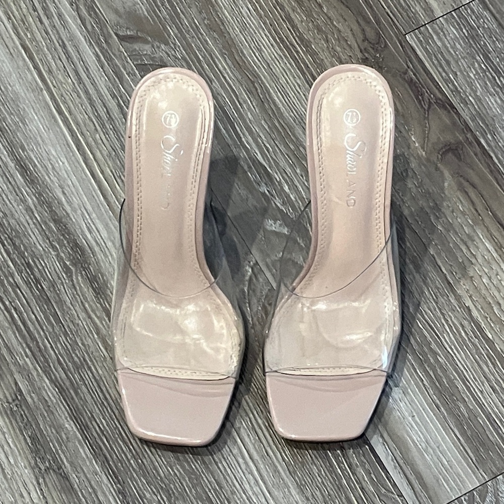 Stylish Clear and Nude Heels